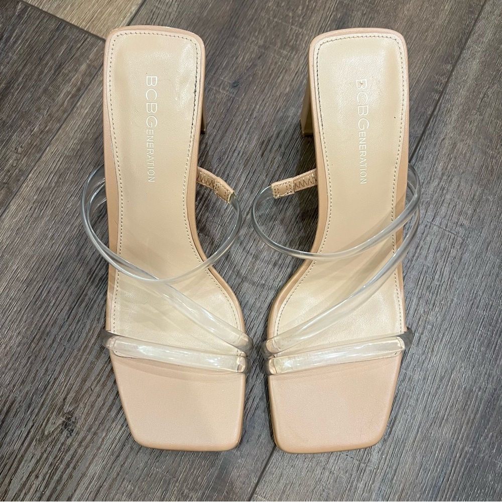 Bcbgeneration Clear Strap Block Heels - image 2
